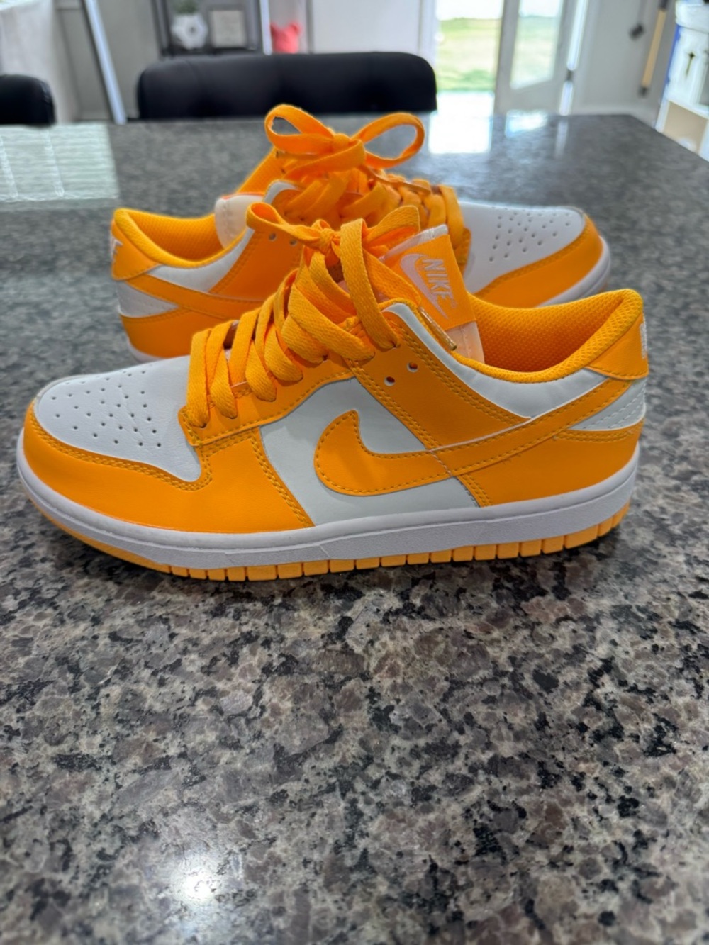 Nike women’s Low-Top Sneakers in White & Orange size 8